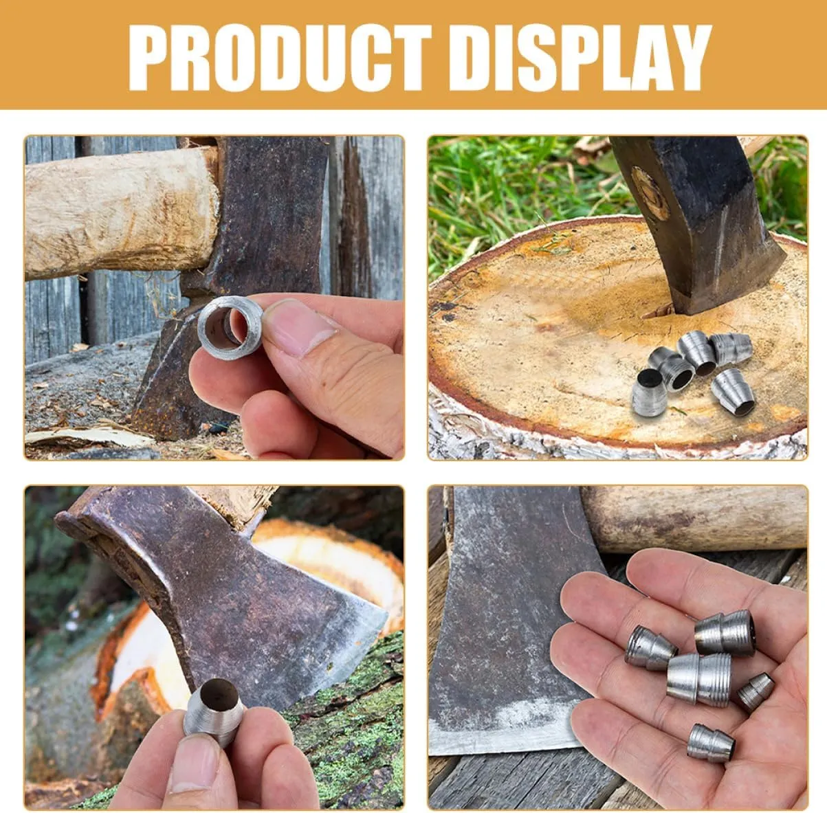 6pcs Iron Wedges for Axe Replacement Hammer Handle Reinforcement Ergonomic Outdoor Gardening Tool for Pruning Chopping Trimming Plants Durable Sturdy Design