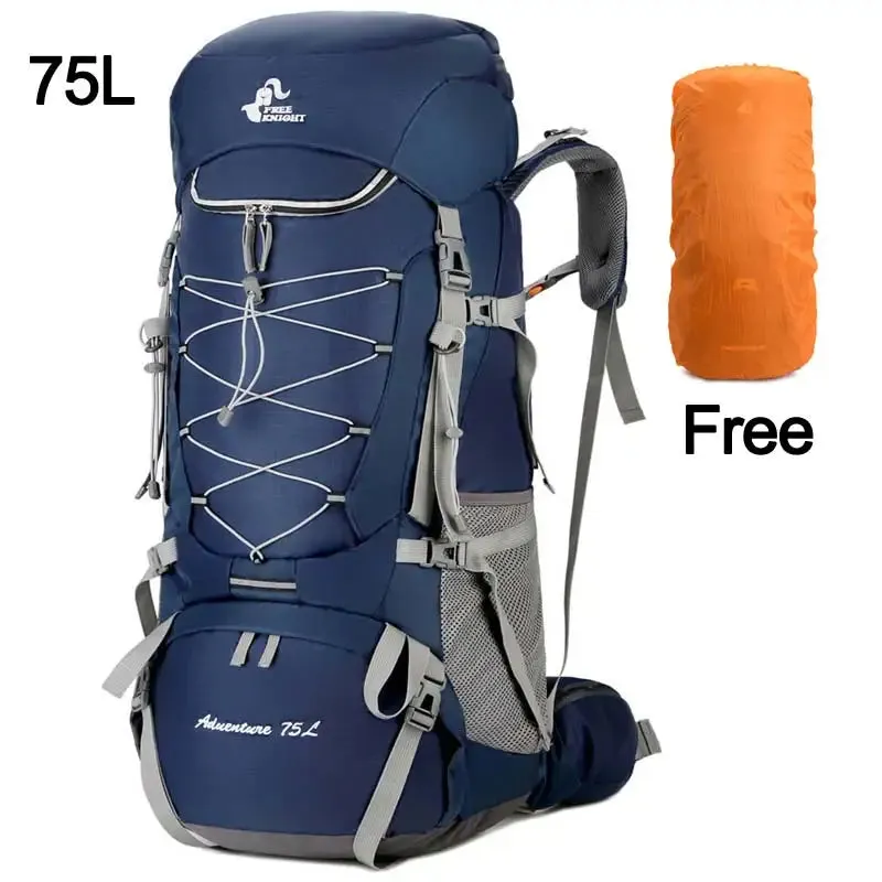 75L Camping Backpack with Rain Cover for Hiking, Climbing, and Mountaineering