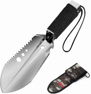 8 in 1 Multi-Tool Camping Shovel Outdoor Portable Hand Shovel with Storage Pouch for Hiking Backpacking Gardening