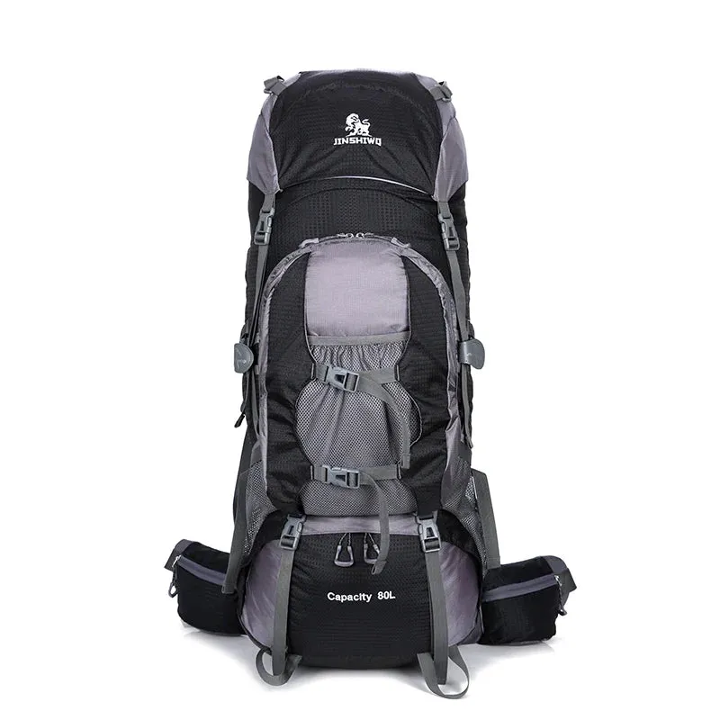 80L Superlight Camping Hiking Backpack - Outdoor Nylon Bag with Aluminum Alloy Support, Ideal for Sport Travel
