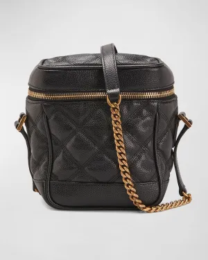 80S Vanity YSL Crossbody Bag in Quilted Grained Leather