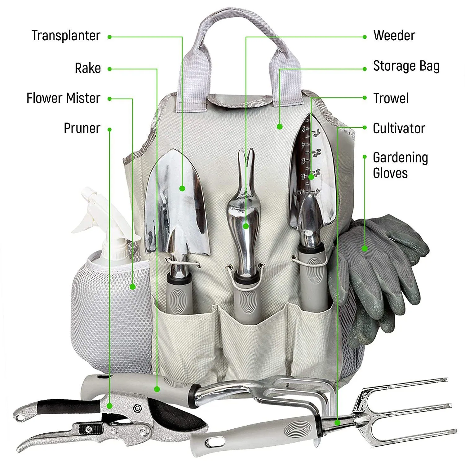 9-Piece: Heavy Duty Aluminum Alloy Gardening Tools Set