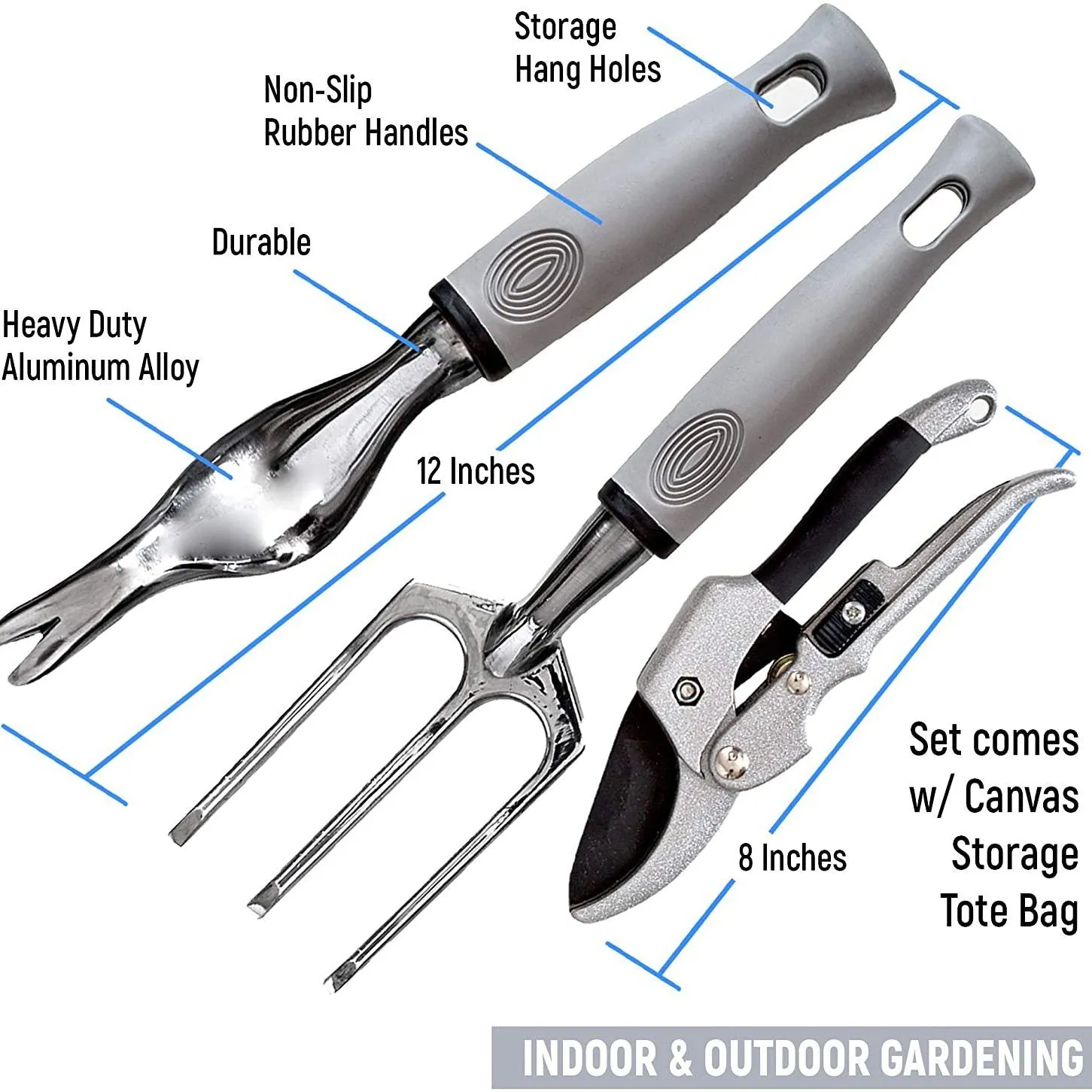 9-Piece: Heavy Duty Aluminum Alloy Gardening Tools Set
