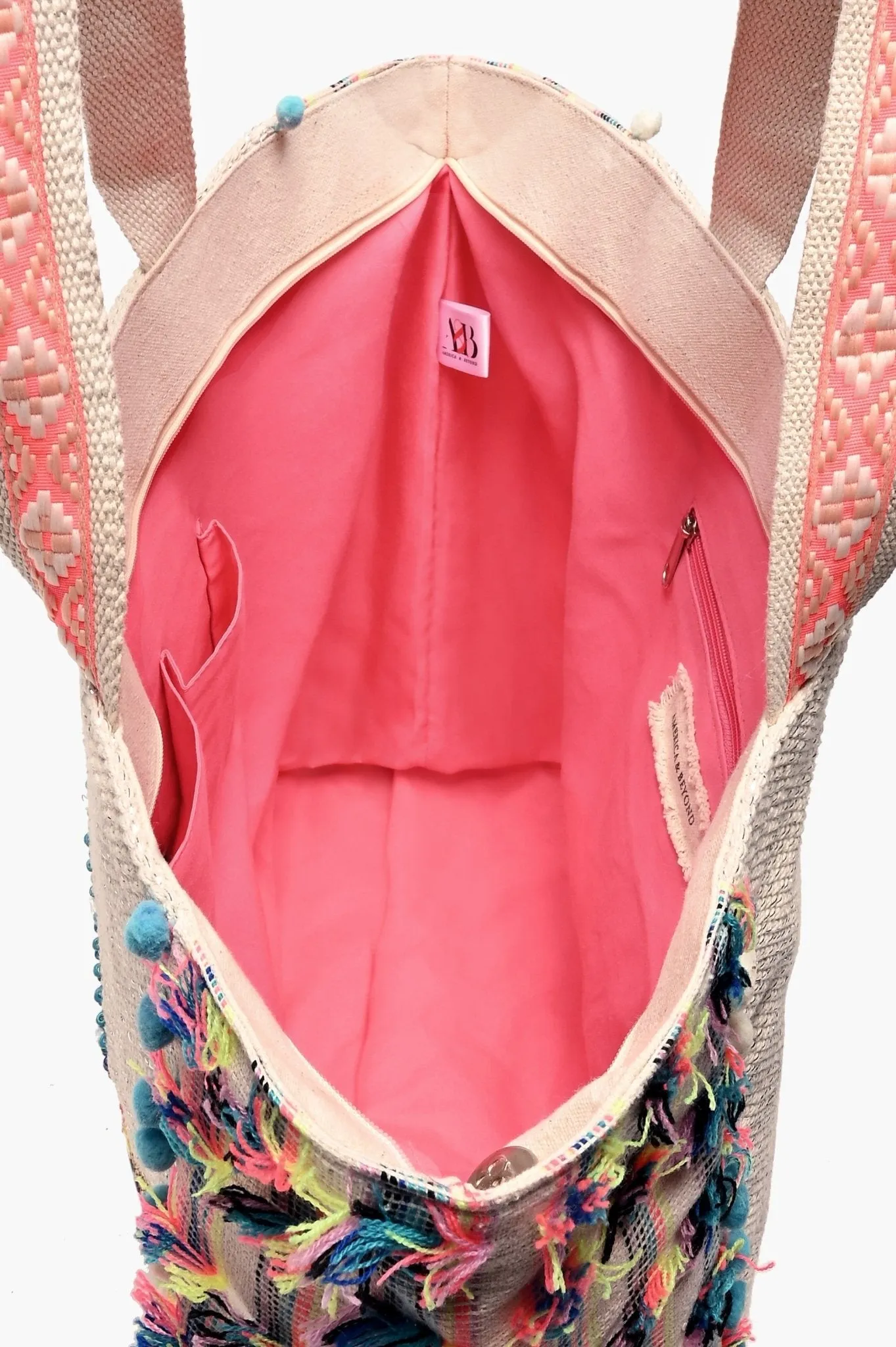 AB21-189 Hand Beaded Lazy Daze Evil Eye Tote
