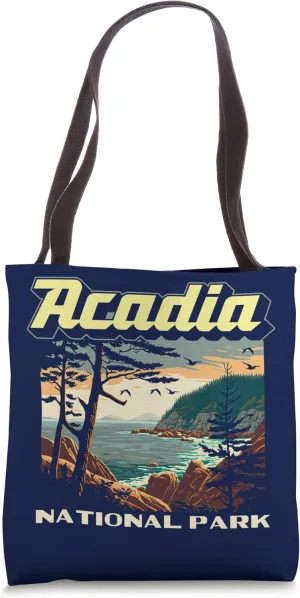 Acadia National Park Classic Maine Coastline Tote Bag