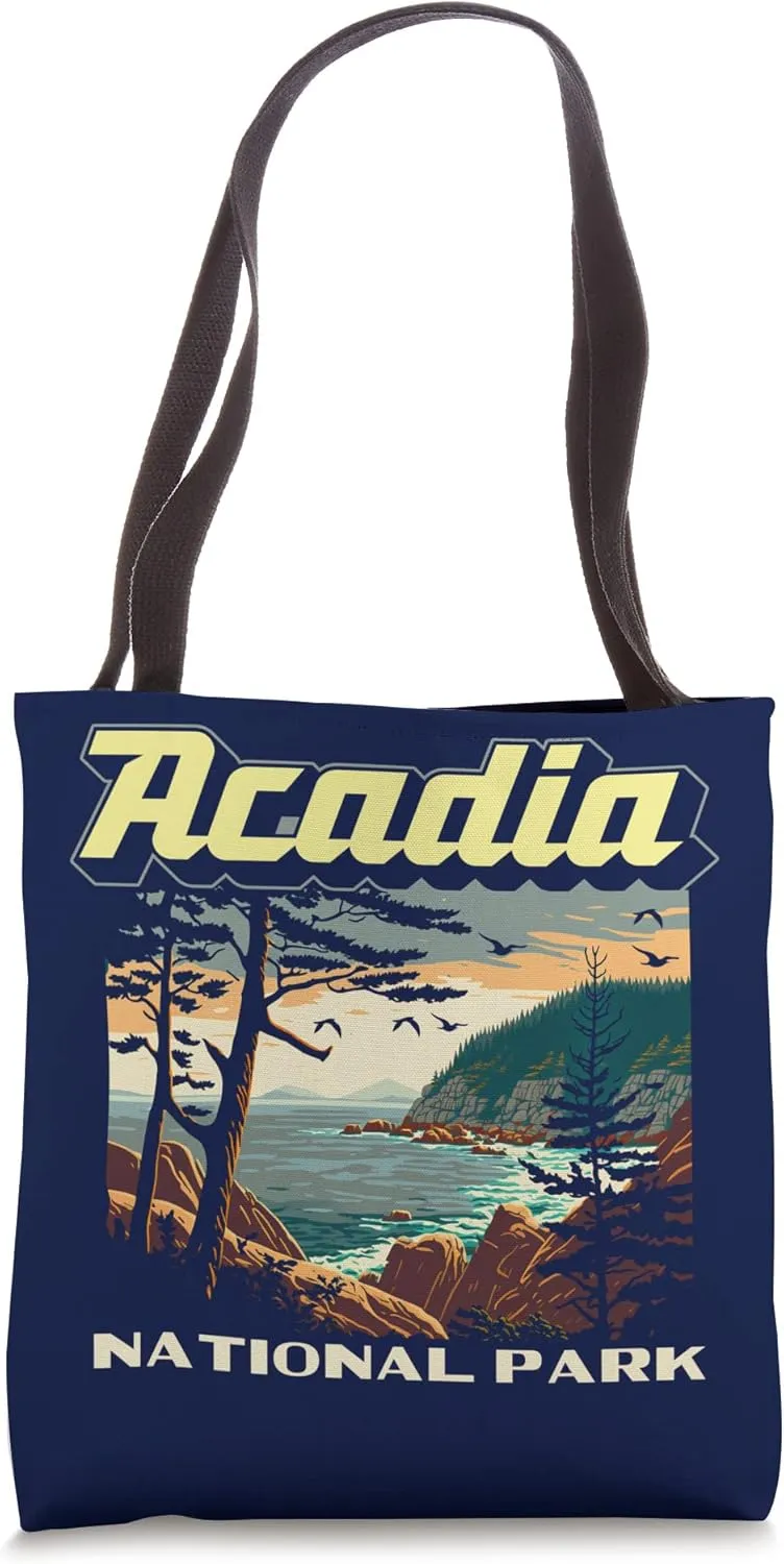 Acadia National Park Classic Maine Coastline Tote Bag