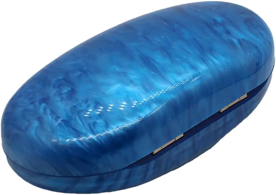 Acrylic Clutch Purse for Women Egg Shape Acrylic Handbags Cute Wedding Party Shoulder Crossbody Bag