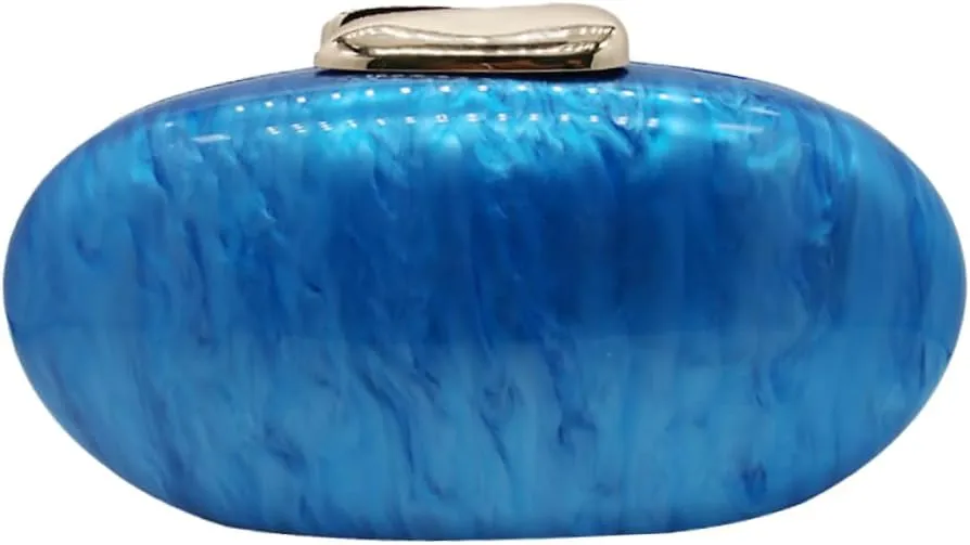 Acrylic Clutch Purse for Women Egg Shape Acrylic Handbags Cute Wedding Party Shoulder Crossbody Bag