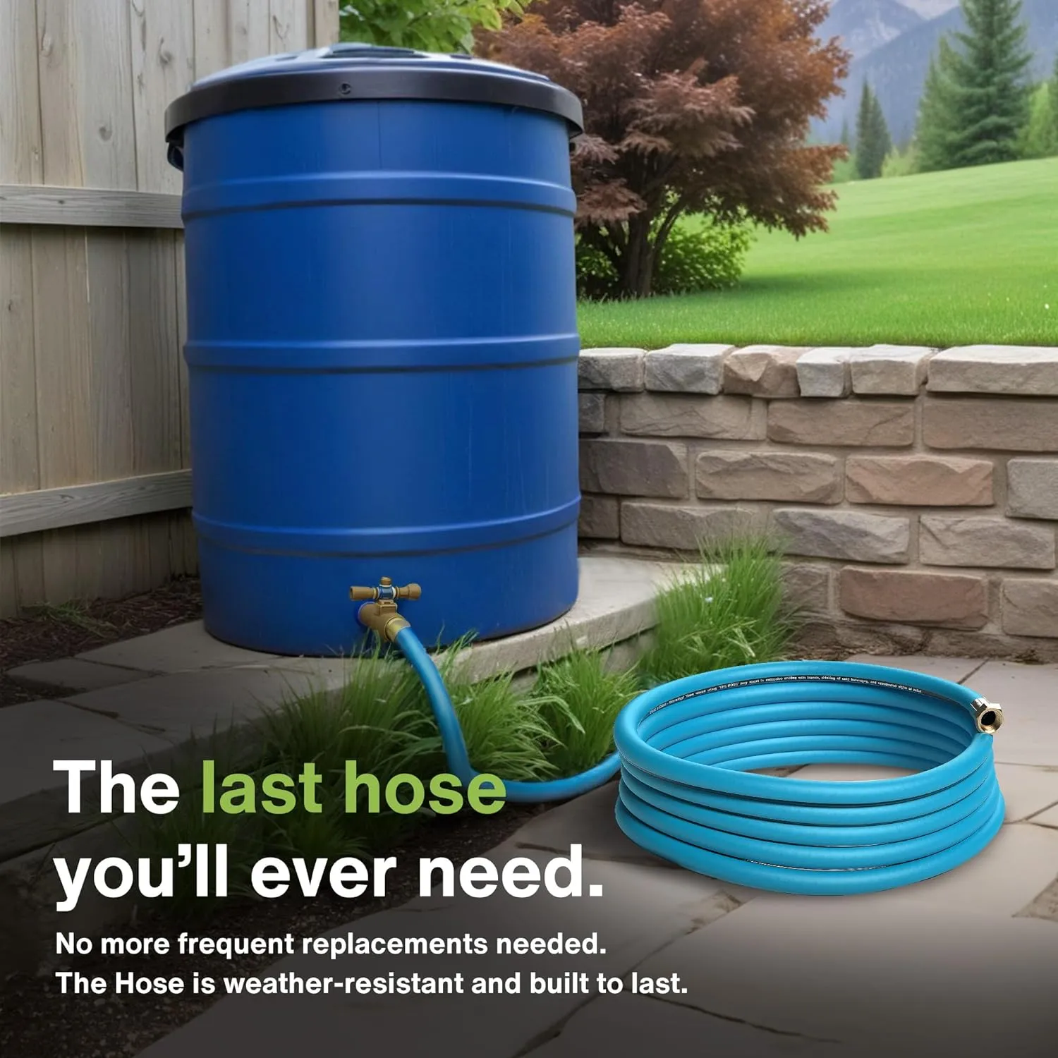 AEROMIXER 25FT Industrial Water Hose - 3/4 Inch, 650 PSI Heavy Duty Garden Hose - Commercial Grade - (1 Hose)