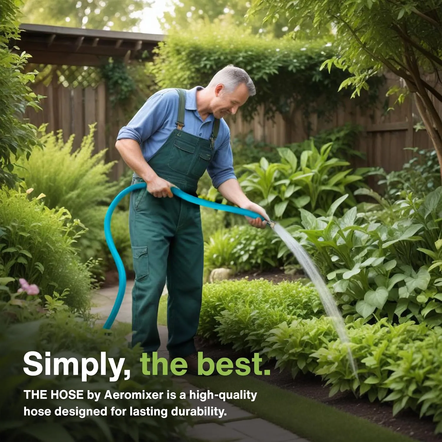 AEROMIXER 25FT Industrial Water Hose - 3/4 Inch, 650 PSI Heavy Duty Garden Hose - Commercial Grade - (1 Hose)