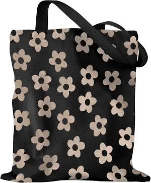 Aesthetic Canvas Tote Bag - Reusable Shoulder Tote Bag for Women Lady Casual Vacation, Shopping, Work, Gym