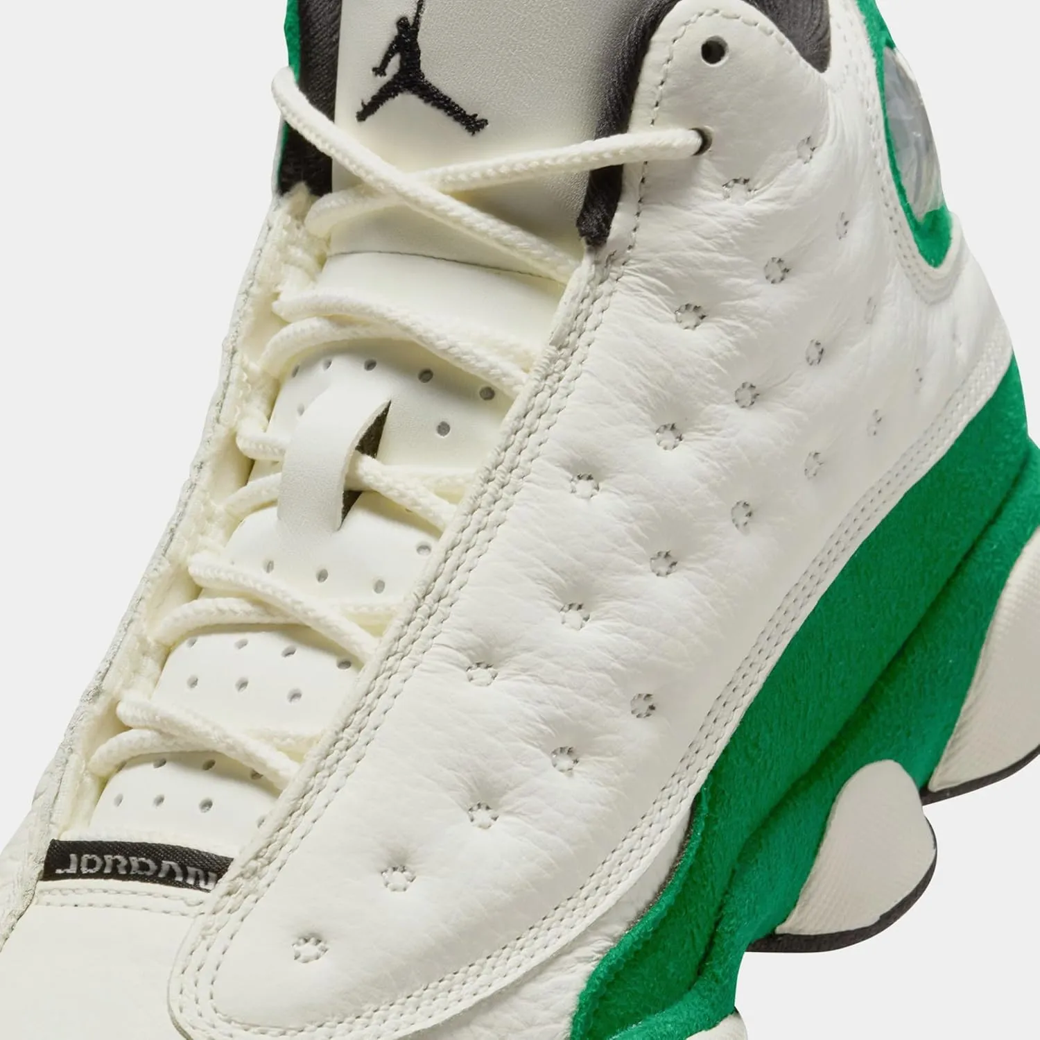 Air Jordan 13 Retro Court of Legends Grade School Lifestyle Shoes (Sail/Black/Pine Green)