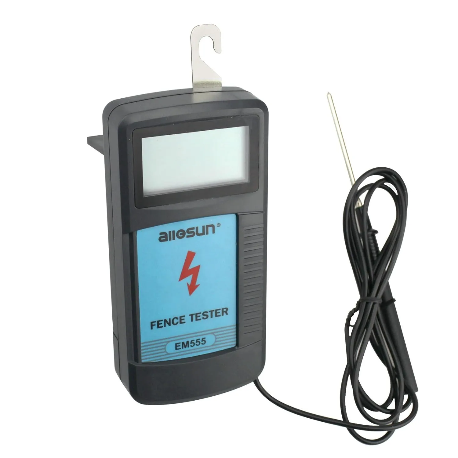 allsun Digital Electric Fence Tester Fault Voltage Meter, Auto On/Off for Pulse Detection 300V-9900V (9.9kV Display) Gardening Tool