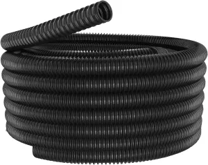 Alpine Corporation 100' Kink Free PVC Tubing with 1" Inside Diameter for Ponds and Fountains, Black