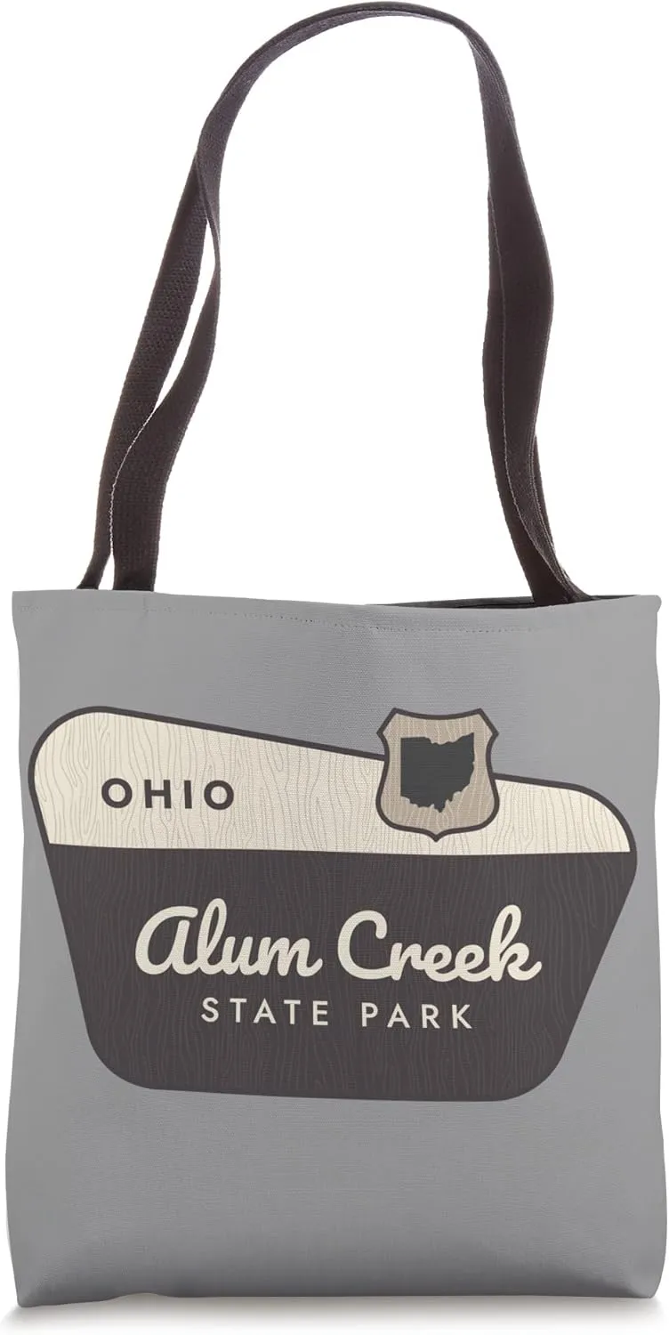 Alum Creek State Park Ohio Welcome Sign Vacation Tote Bag