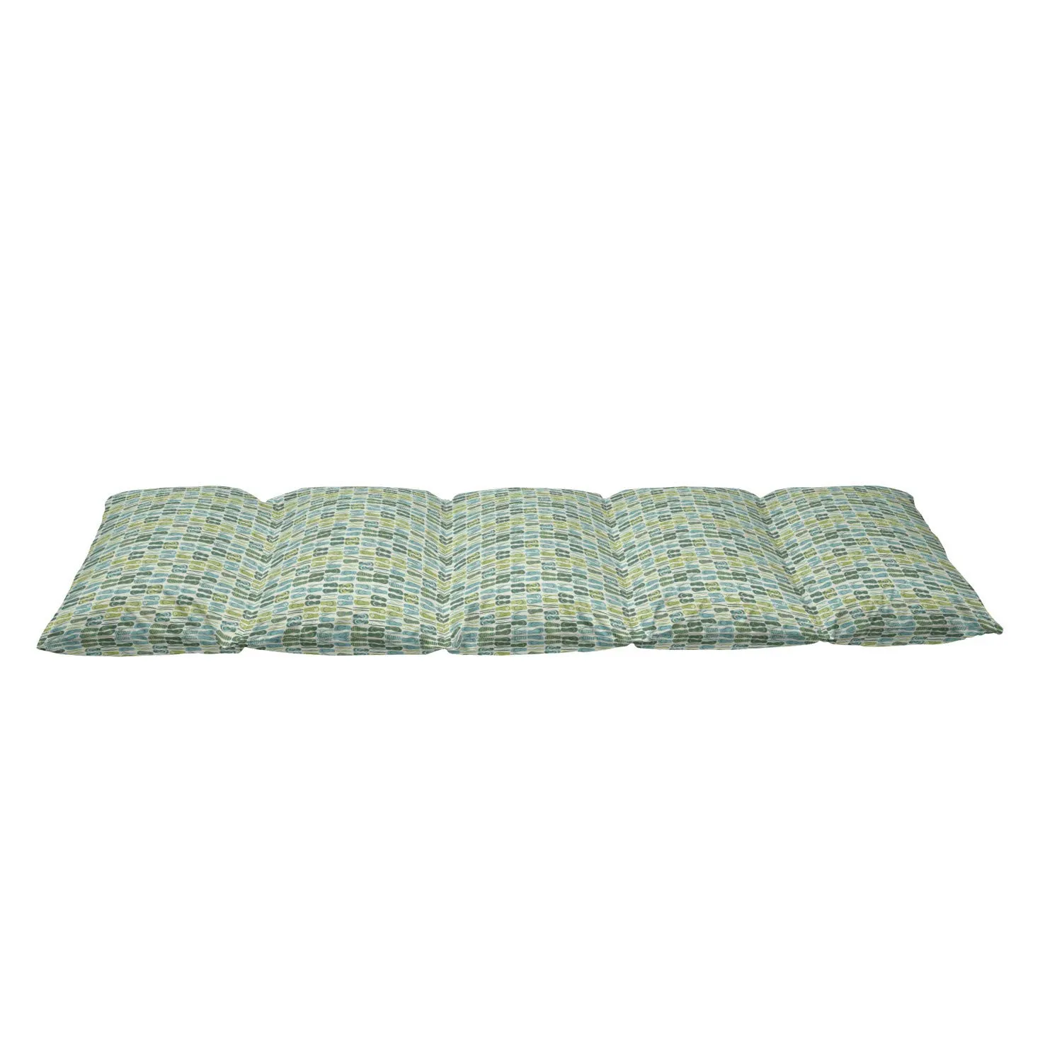 Ambesonne Flip Flop Floor Pillow Lounger Cover, Funky Beach Slippers Blended Aqua and Exotic Nature Colors, Nap Mat Printed Fabric Case for 5 Pillows, 88" x 36", Pale Green Pale Blue