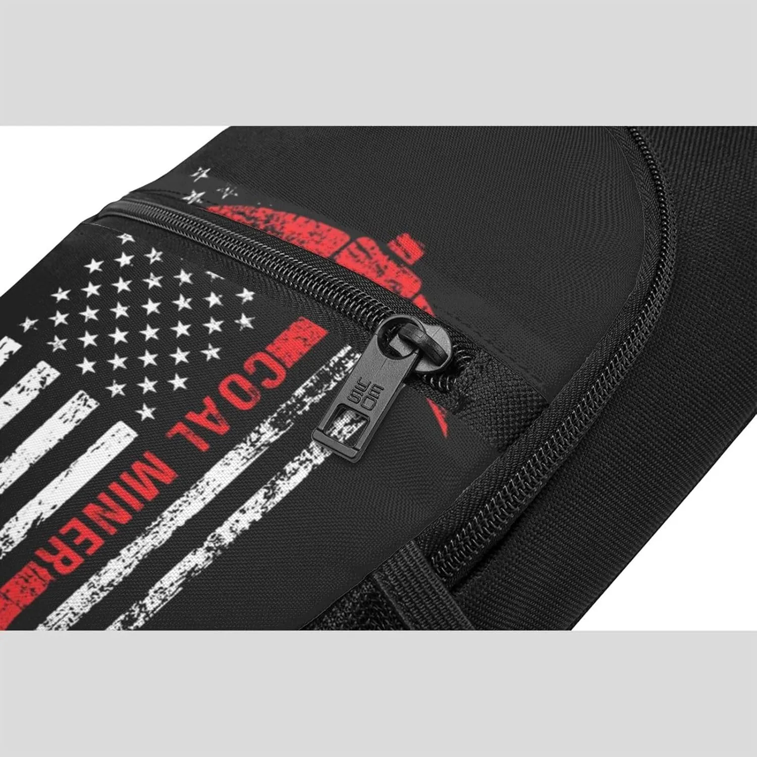 American Flag Coal Miner Unisex Chest Bag Lightweight Crossbody Shoulder Bag Travel Pocket
