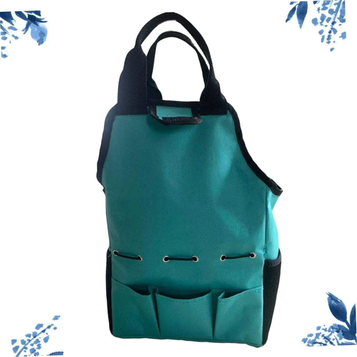 Angoily Garden Tool Bag Large Capacity Oxford Fabric Multi-pocketed Storage Pouch Garden Tool Handbag Portable Gardening Organizer