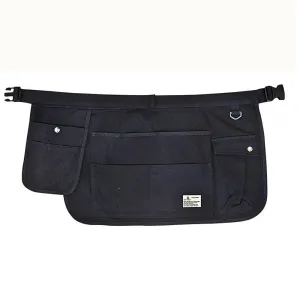 ANYHOUZ Gardening Apron Black Half Waist Canvas Multi Pocket Adjustable Industrial Tools Overalls For Men and Women
