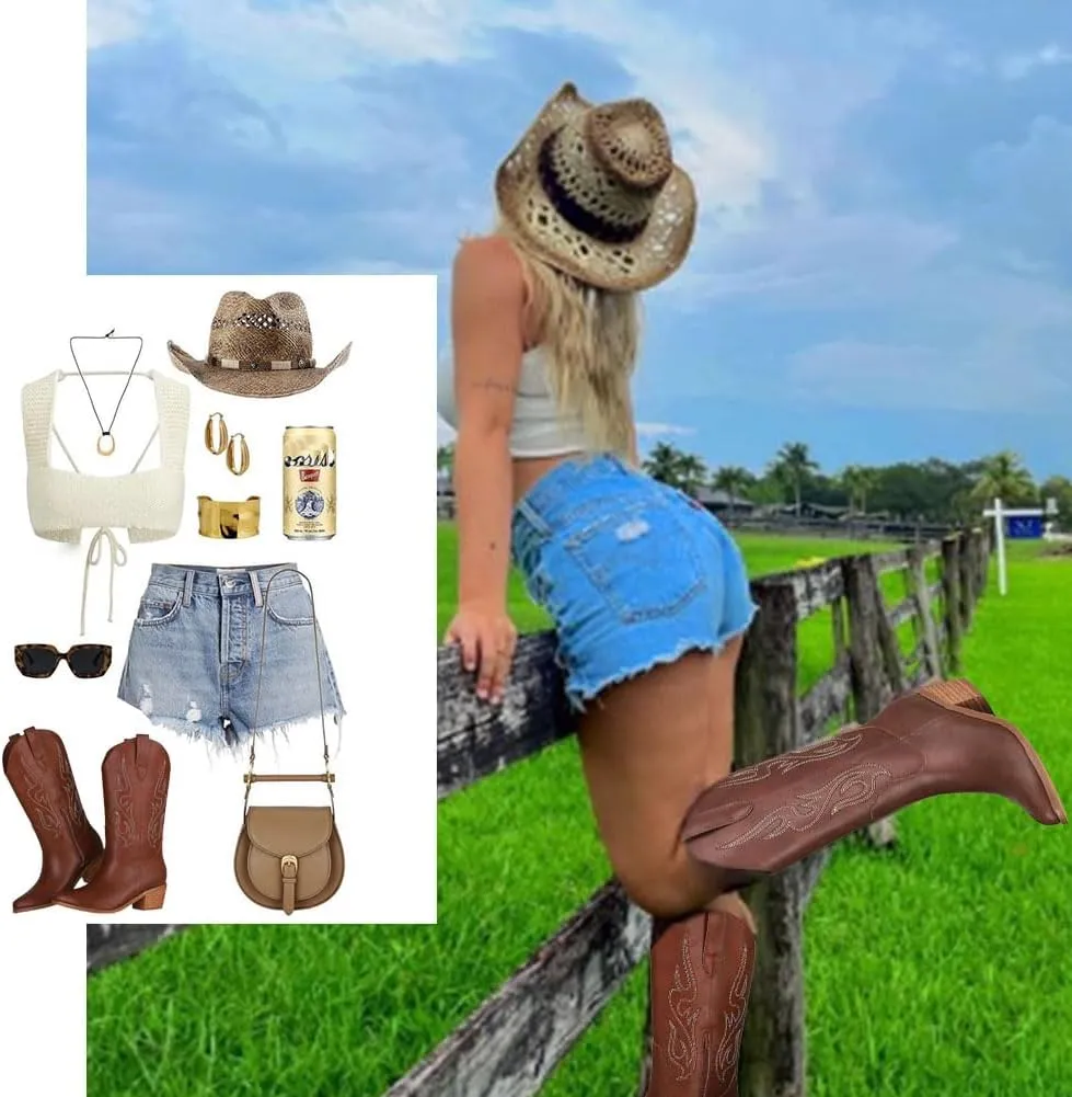 AOSPHIRAYLIAN Cowboy Boots for Women Retro Pointed Toe Pull On Block Chunky Heel Glitter Sparkly Metallic Embroidecamel Country Concert Outfits Calf Western Cowgirl Boots