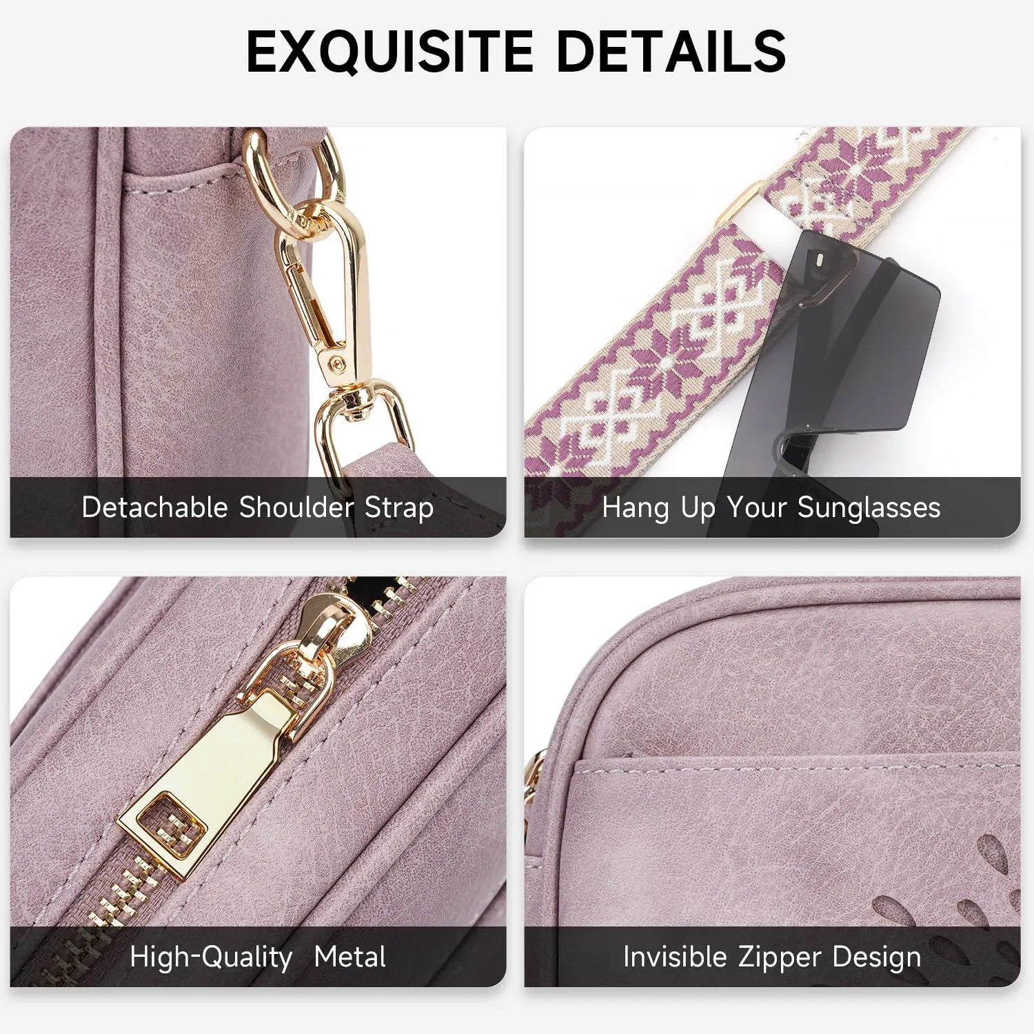 APHISON Quilted Crossbody Bags for Women Trendy,Vegan Leather Small Crossbody Purses Shoulder Handbags with Adjustable Strap