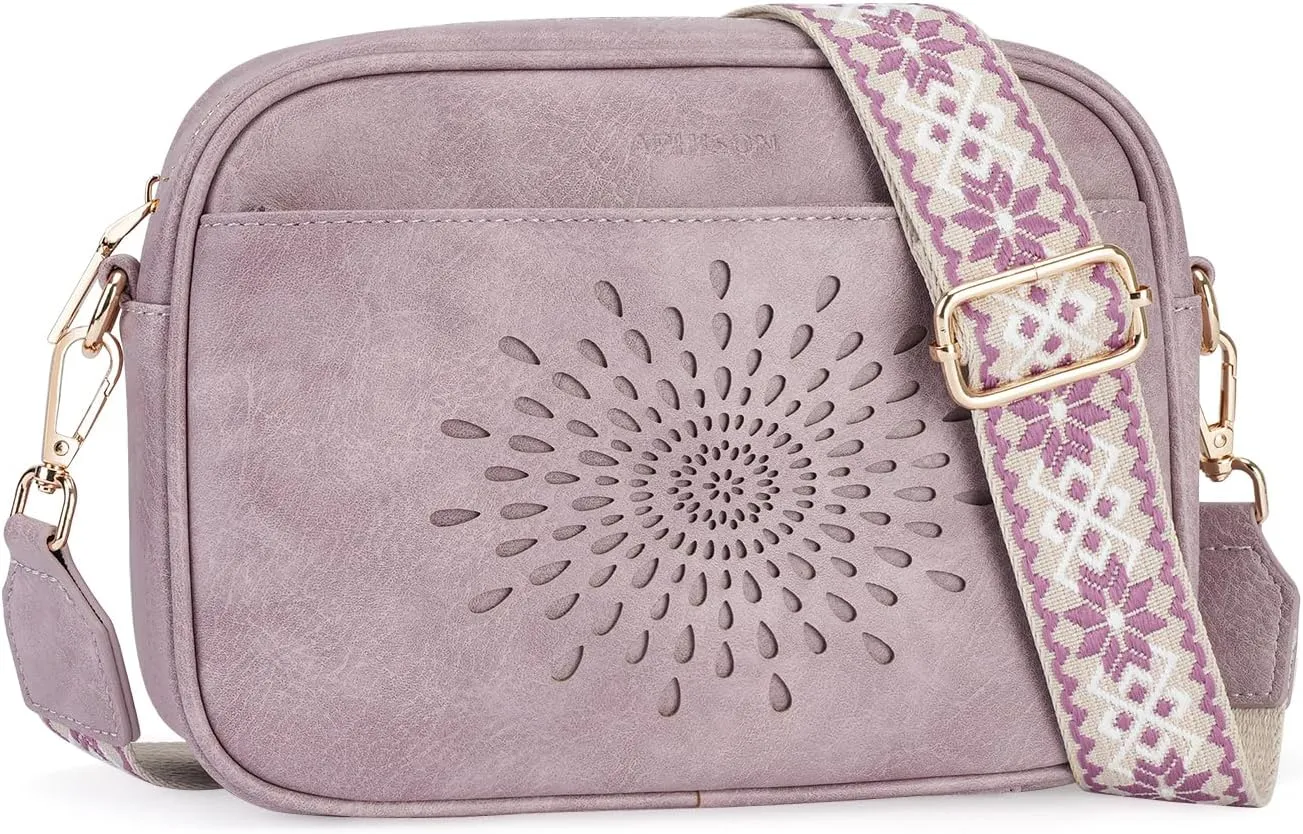 APHISON Quilted Crossbody Bags for Women Trendy,Vegan Leather Small Crossbody Purses Shoulder Handbags with Adjustable Strap