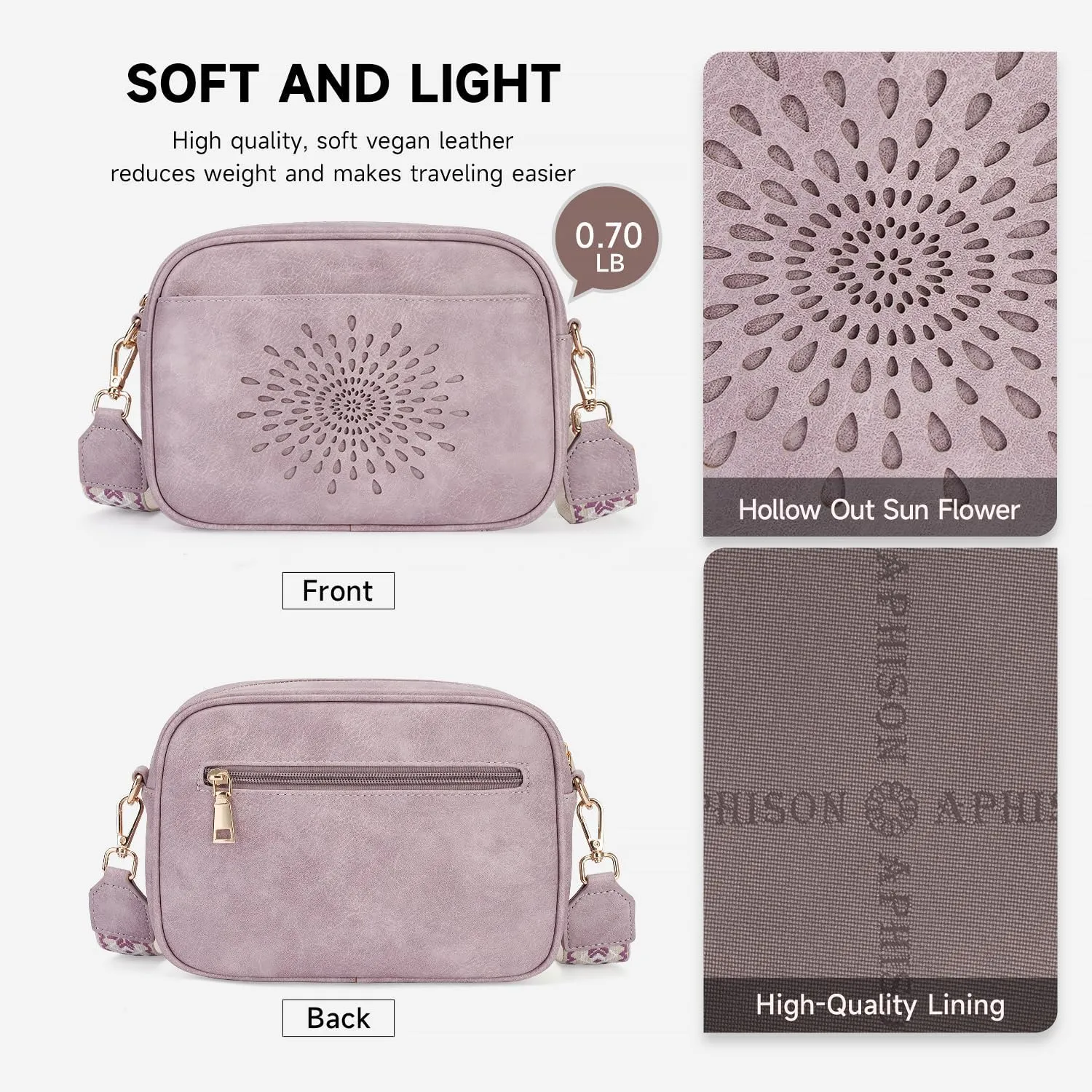 APHISON Quilted Crossbody Bags for Women Trendy,Vegan Leather Small Crossbody Purses Shoulder Handbags with Adjustable Strap
