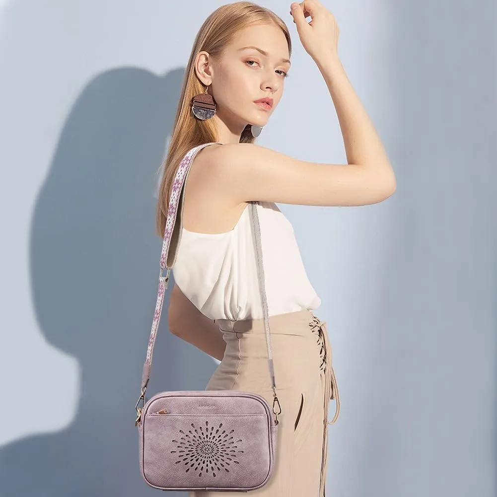 APHISON Quilted Crossbody Bags for Women Trendy,Vegan Leather Small Crossbody Purses Shoulder Handbags with Adjustable Strap