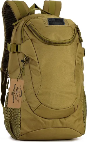 ArcEnCiel Motorcycle Backpack Tactical Military Bag for Outdoor Hiking Camping Trekking - Rain Cover Patch Included