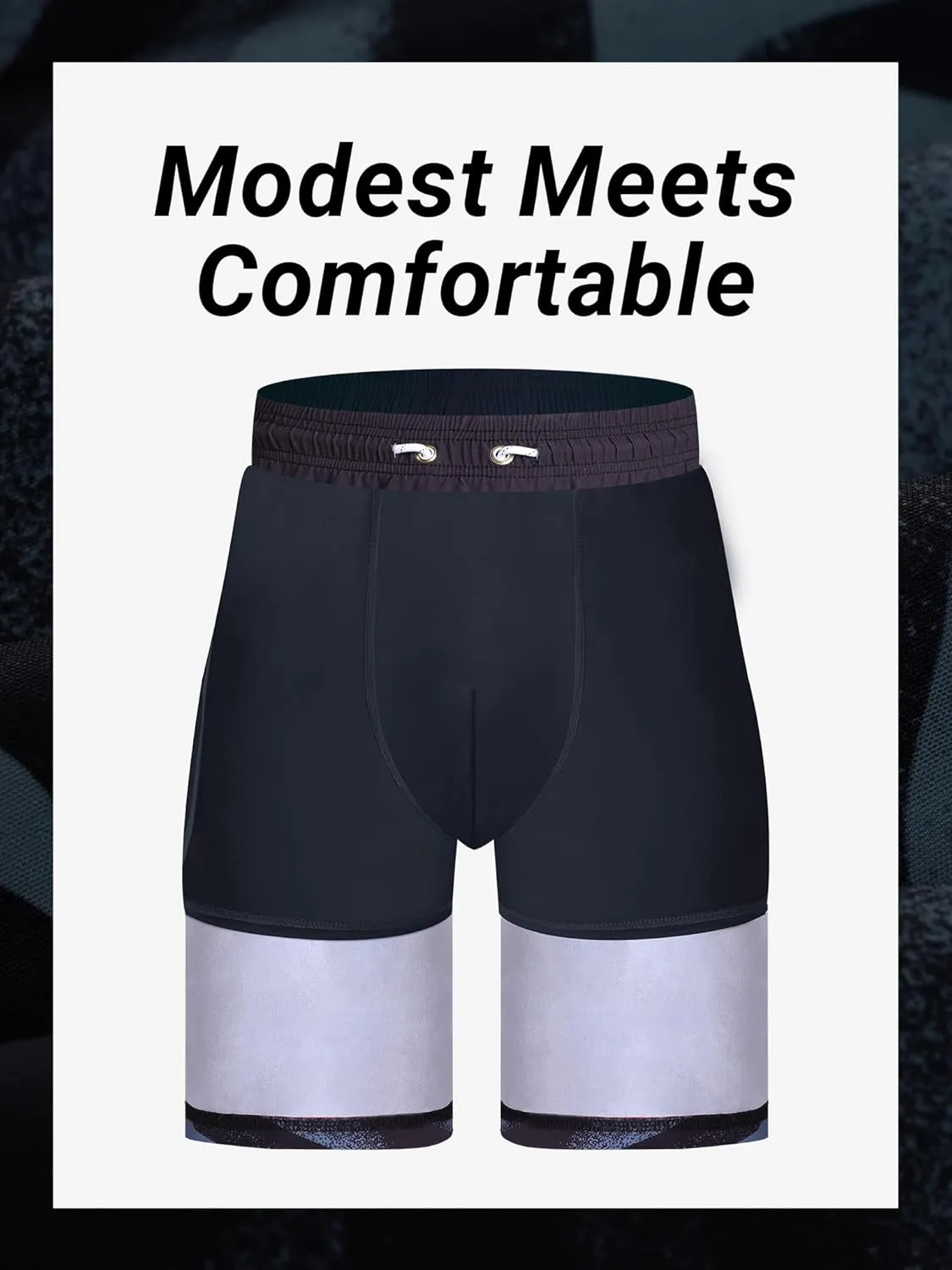 Arcweg Mens Swim Trunks with Compression Liner 2 in 1 9" Swimming Trunks Quick Dry Men's Swimwear for Surfing Summer Beach
