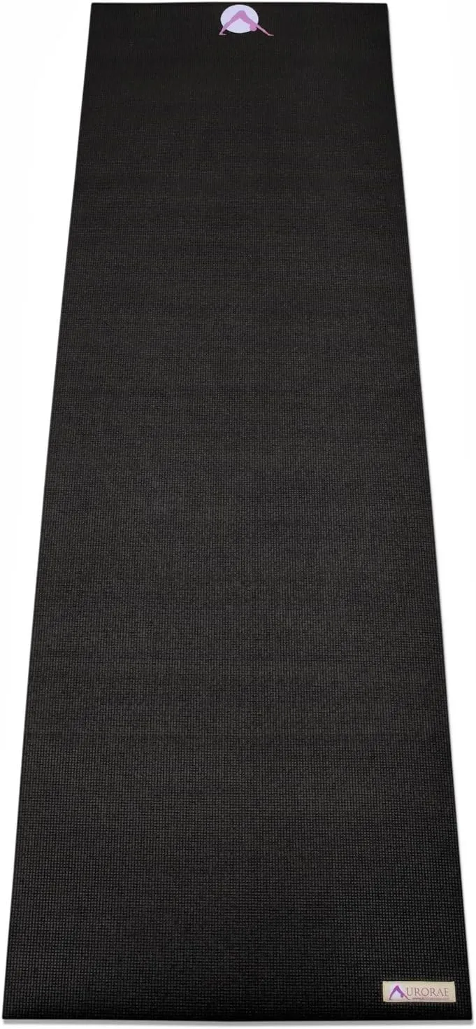 AURORAE Classic/Printed Extra Thick and Long Yoga Mat. Slip Free Rosin included