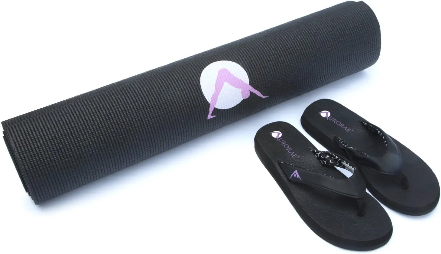 AURORAE Classic/Printed Extra Thick and Long Yoga Mat. Slip Free Rosin included