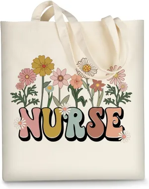 AUSVKAI Canvas Tote Bag Aesthetic Cute For Women College Grocery Bag Cotton Cloth Beach Totes Gift
