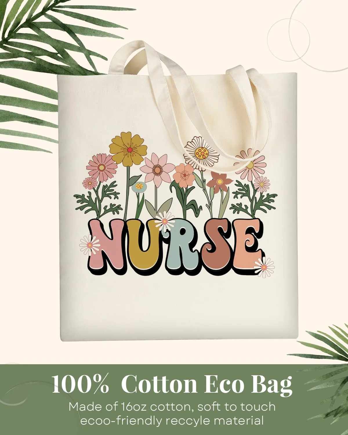 AUSVKAI Canvas Tote Bag Aesthetic Cute For Women College Grocery Bag Cotton Cloth Beach Totes Gift