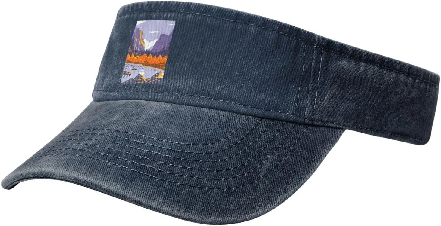 Autumn in Yosemite National Park Sun Visor Hats Cotton Adjustable Sports Empty Top Baseball Cap for Women Men Golf Cap