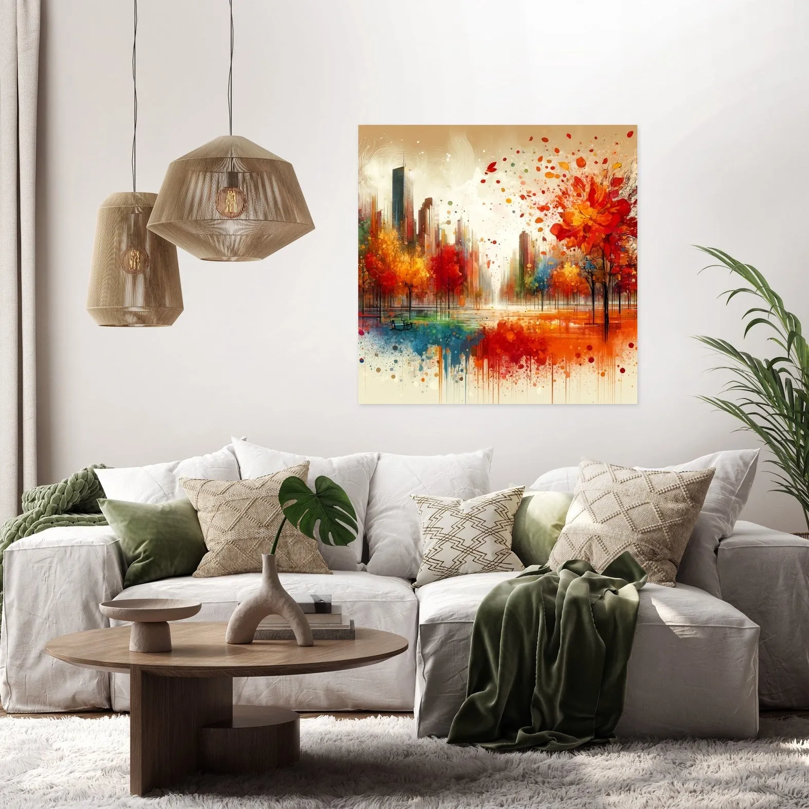 Autumn Park Harmony Canvas