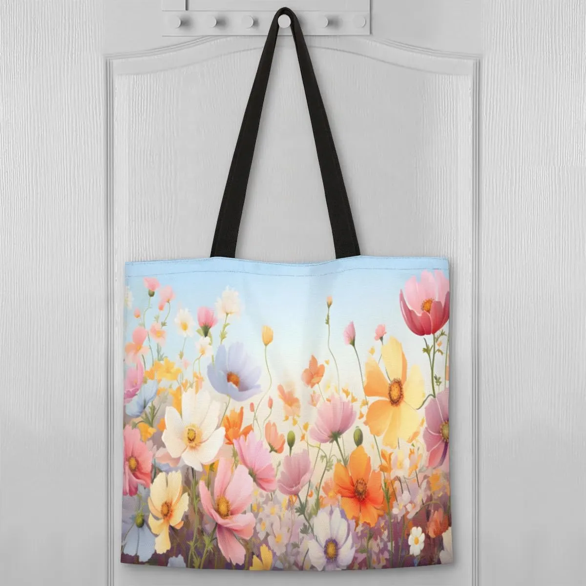 Autumn Park Trees Fall Foliages Canvas Tote Bag for Women Men Stylish Tote Handbag Shoulder Bag Reusable Grocery Bag