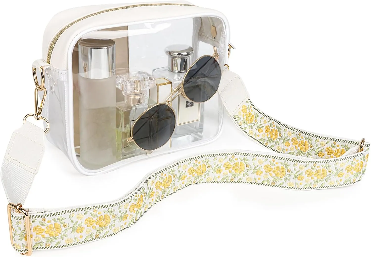 Aveniee Clear Bag Stadium Approved, Clear Purses for Women, Crossbody Bag for Concerts with Adjustable Strap