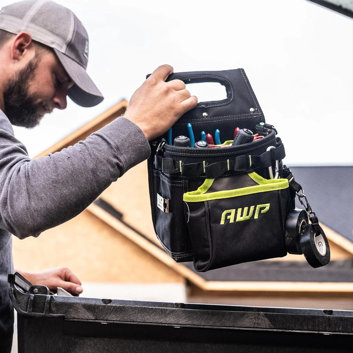 AWP Tool Pouch, Electrician Tool Pouch, Premium, Professional Multi-Pocket Organizer