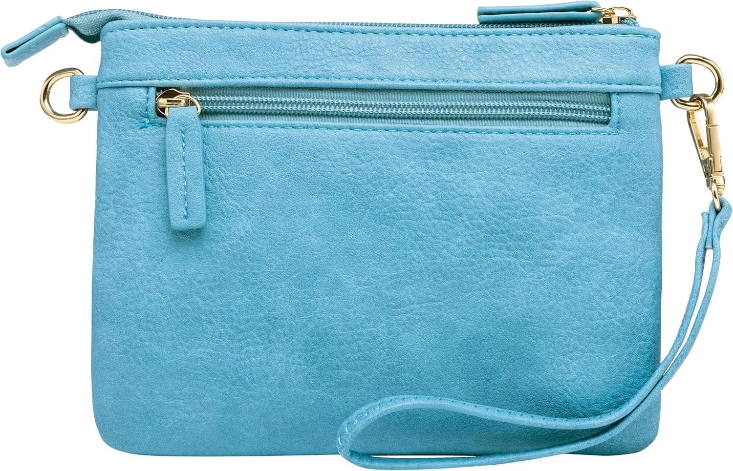 B BRENTANO Vegan Mini Multi-Zipper Crossbody Handbag Purse with Tassel Accents