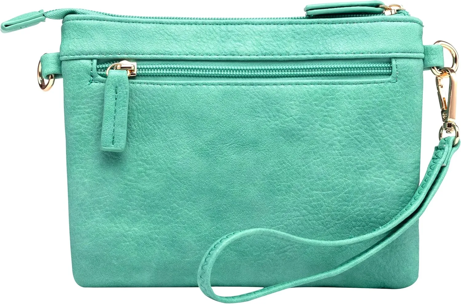 B BRENTANO Vegan Mini Multi-Zipper Crossbody Handbag Purse with Tassel Accents