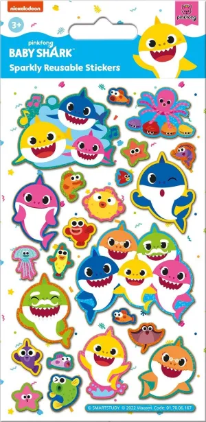 Baby Shark Reusable Foiled Stickers