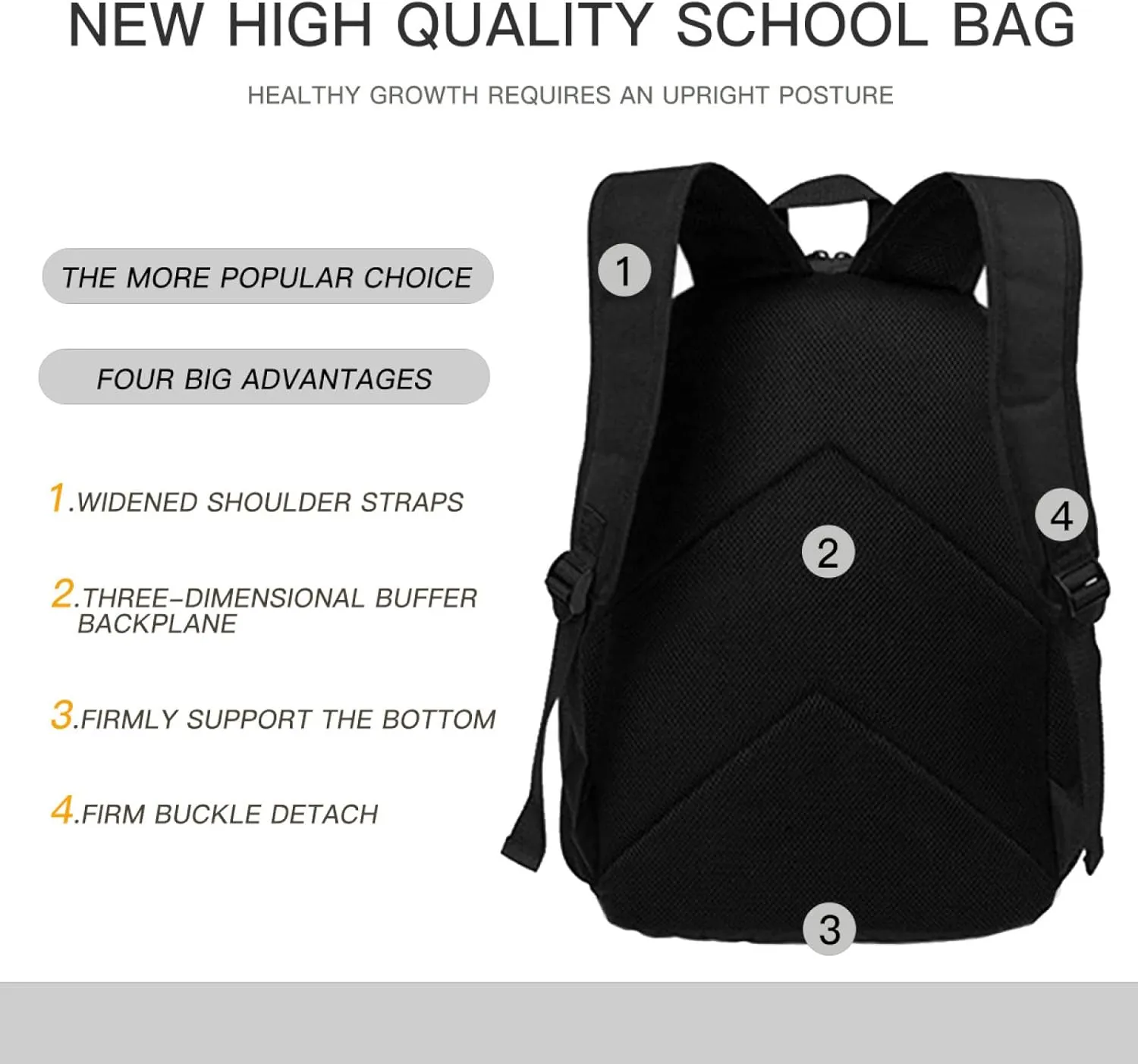 Backpack Fun Space Cat Bookbag Women Men Black Backpack for Outdoor Sports Travel Camping Hiking Office Work Laptop Bag