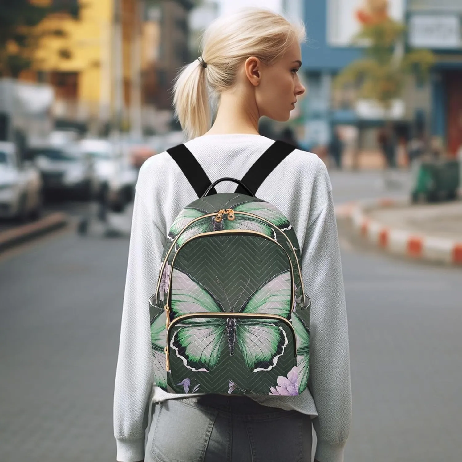 Backpack Purse for Women Funny Classic Bag Backpack Retro Fashion Large Capacity Backpack Funny Present for Women Men (Medium Pattren 1)