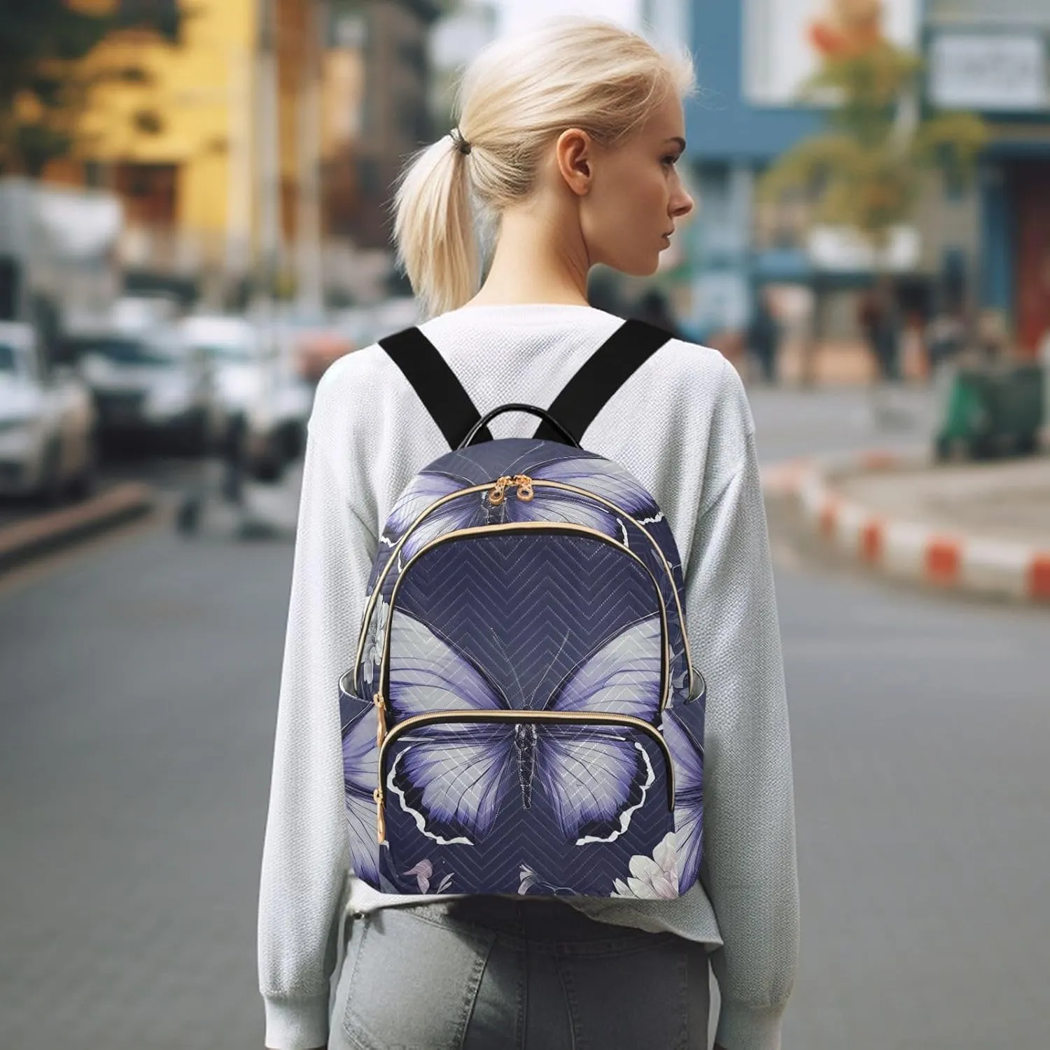Backpack Purse for Women Funny Classic Bag Backpack Retro Fashion Large Capacity Backpack Funny Present for Women Men (Medium Pattren 3)
