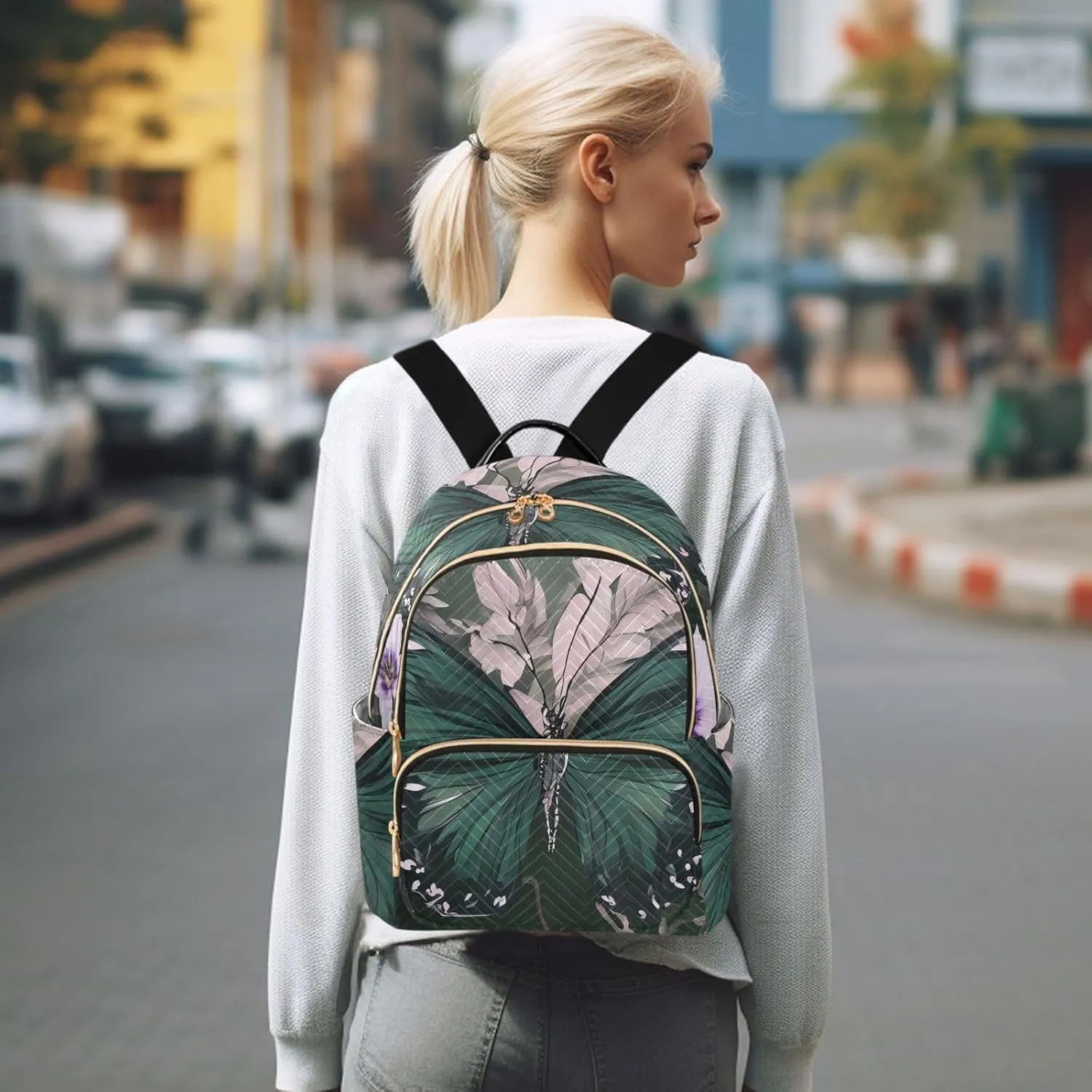 Backpack Purse for Women Funny Classic Bag Backpack Retro Fashion Large Capacity Backpack Funny Present for Women Men (Medium Pattren 4)