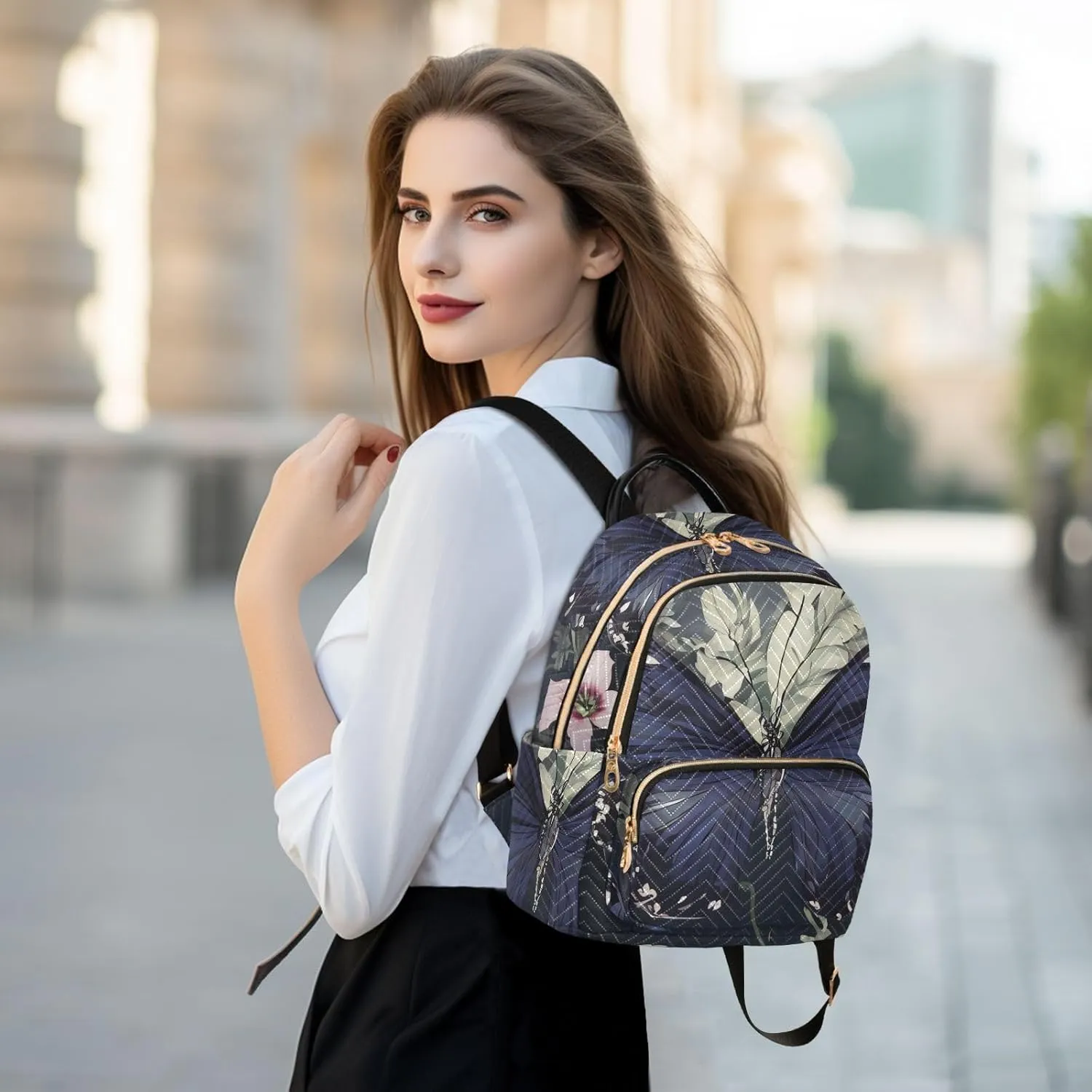 Backpack Purse for Women Funny Classic Bag Backpack Retro Fashion Large Capacity Backpack Funny Present for Women Men (Medium Pattren 5)