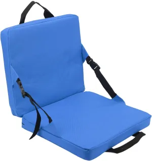 BAFOVY Outdoor Chair with Backrest, Suitable for Camping, Stadium, and Beach Scenes, Small and Compact, Portable Cushion, Storage Pocket, Wear and, Suitable for Lawn, Football Field,