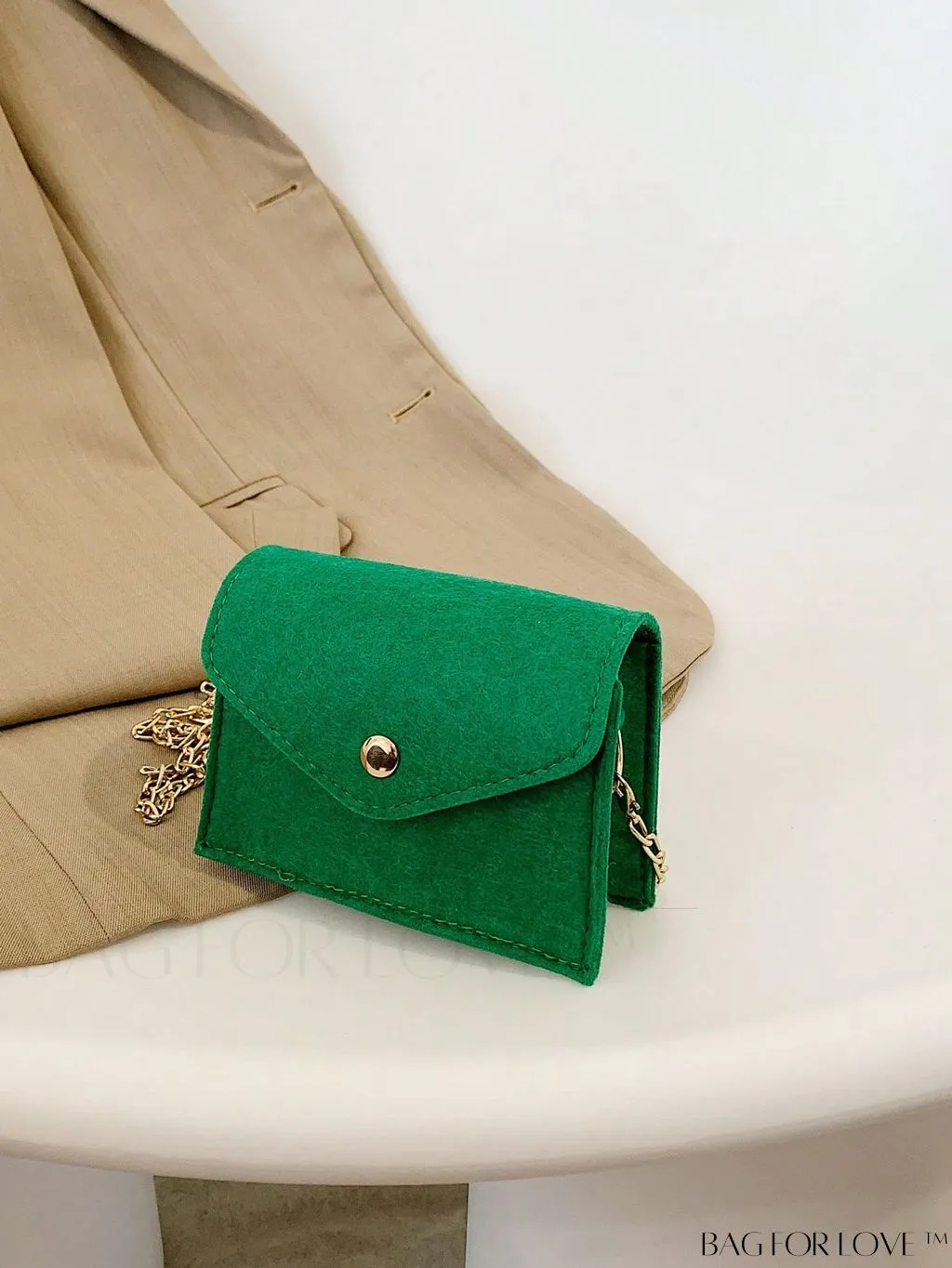 BagForLove - Compact Felt Chain Crossbody