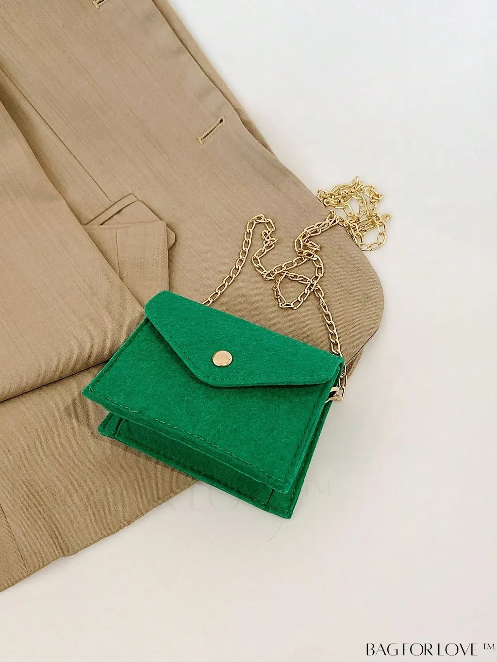 BagForLove - Compact Felt Chain Crossbody